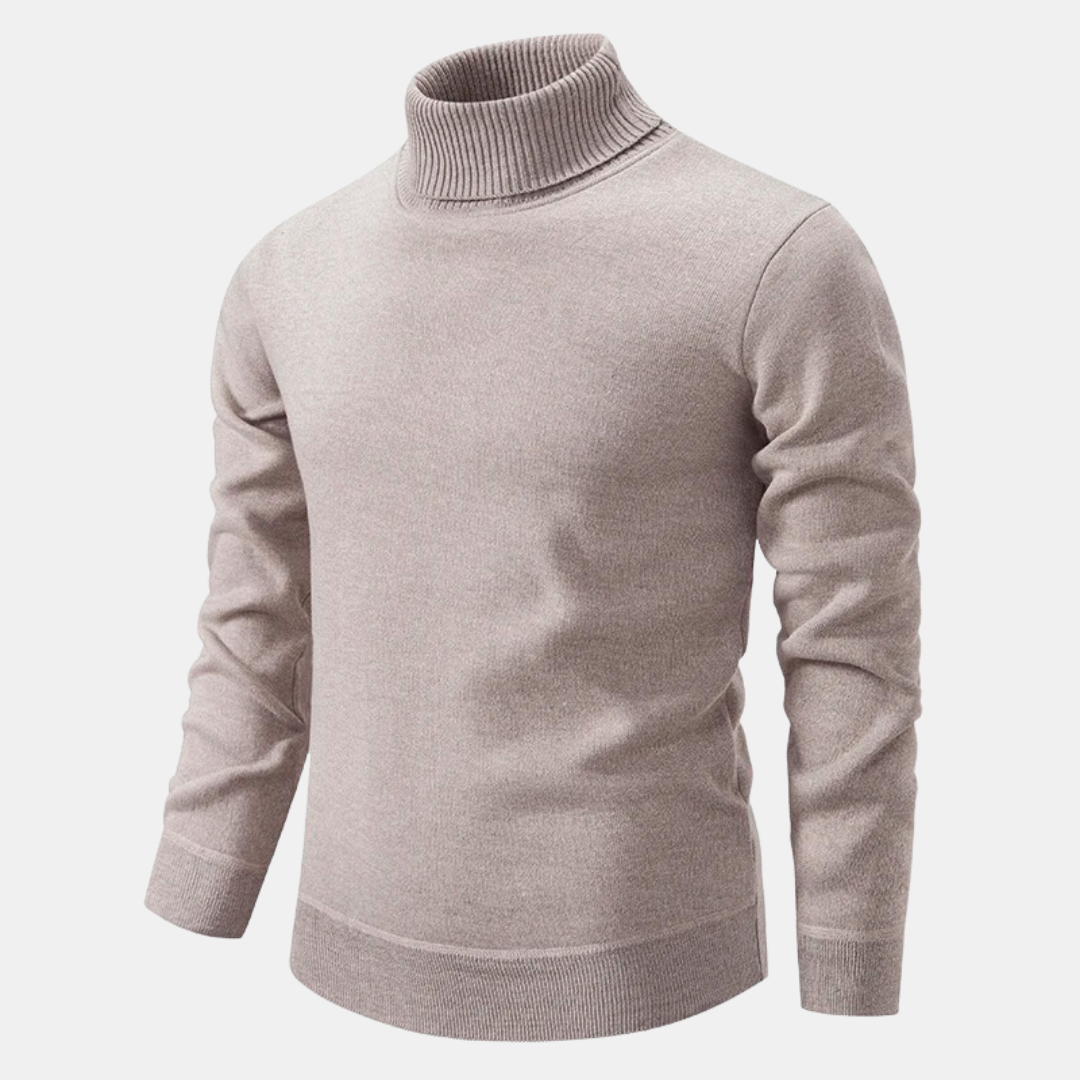 Herren Wolle Rollkragenpullover