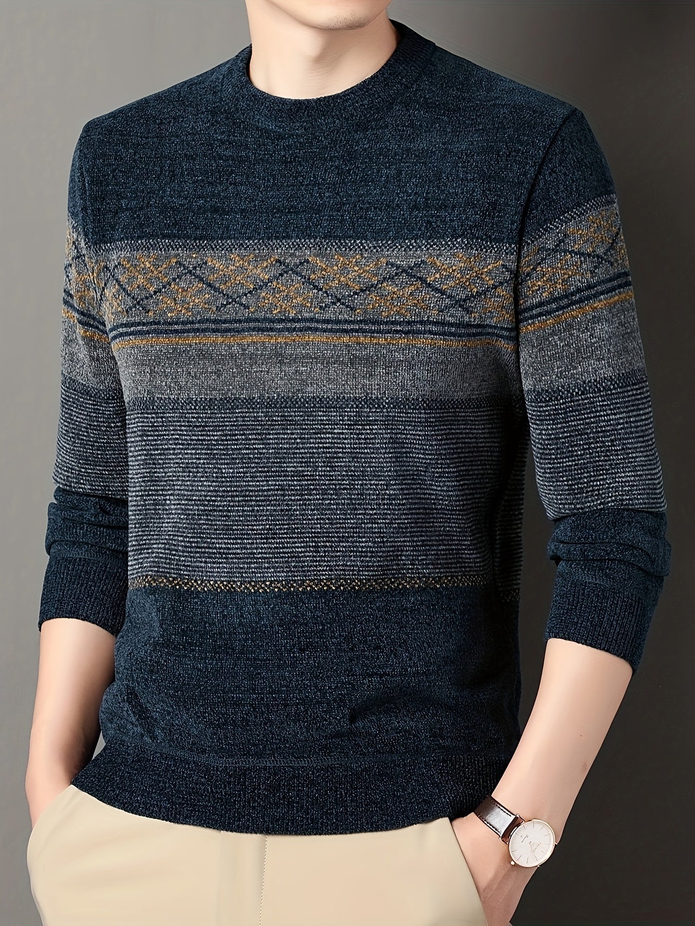 Retro Strickpullover für Herren