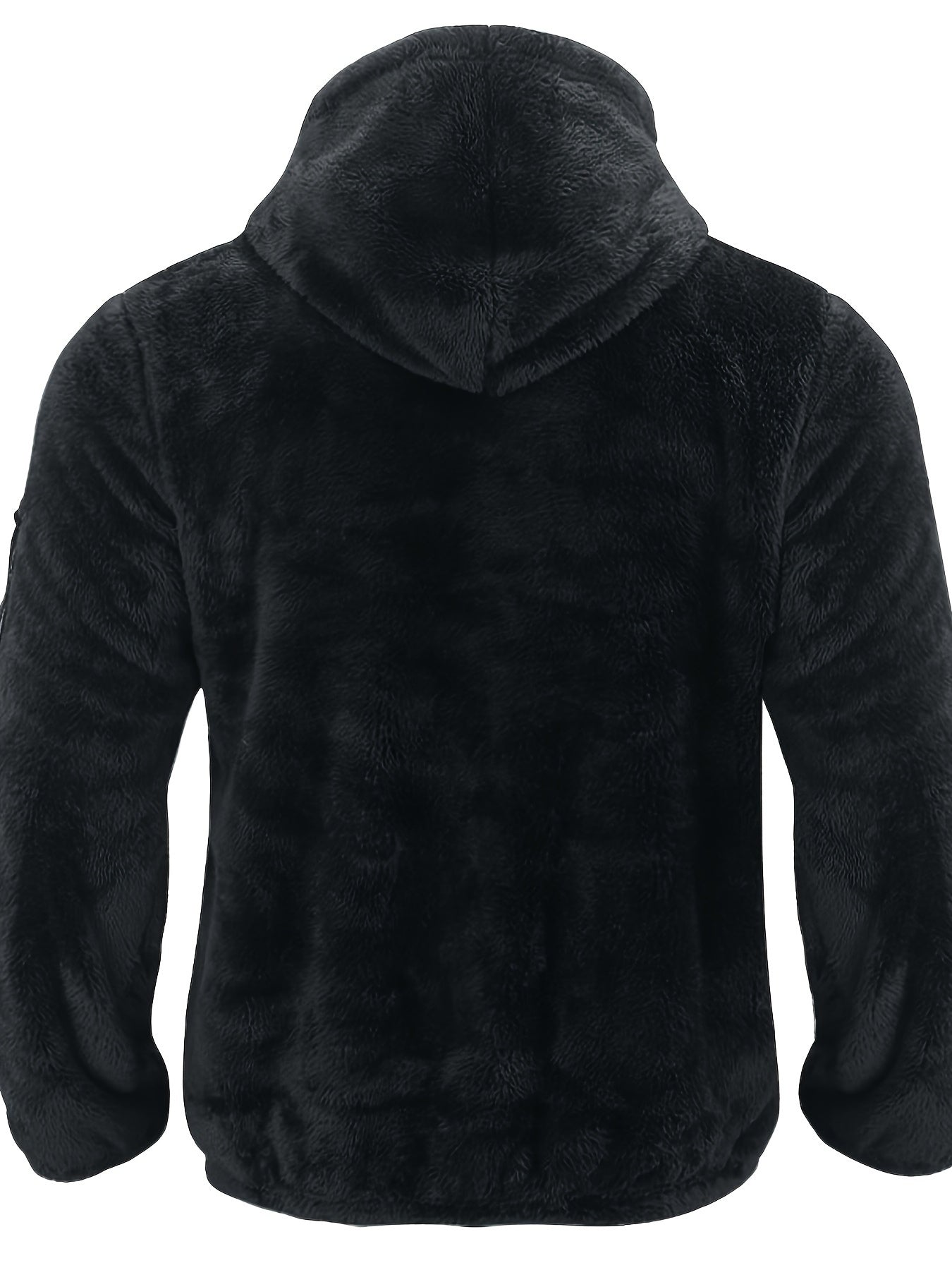 Flauschiger Herren Kapuzenpullover mit Baumwollmischung und Sherpa Futter