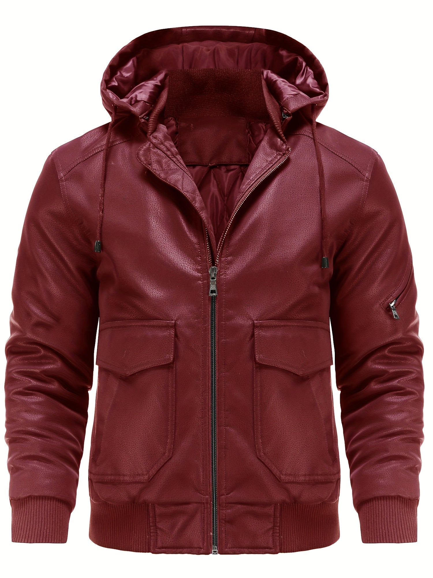 Gepolsterte Lederjacke