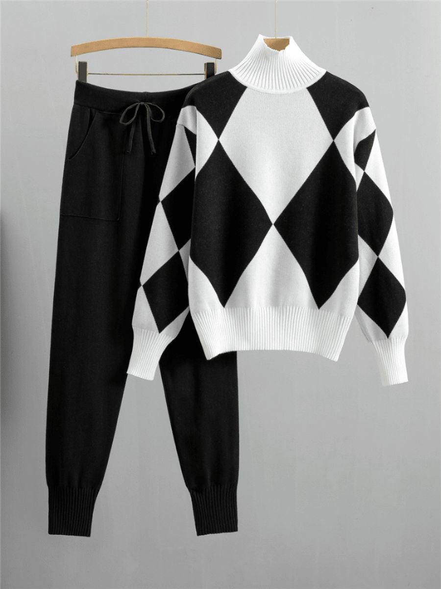 Damen Pullover und Hosen Set