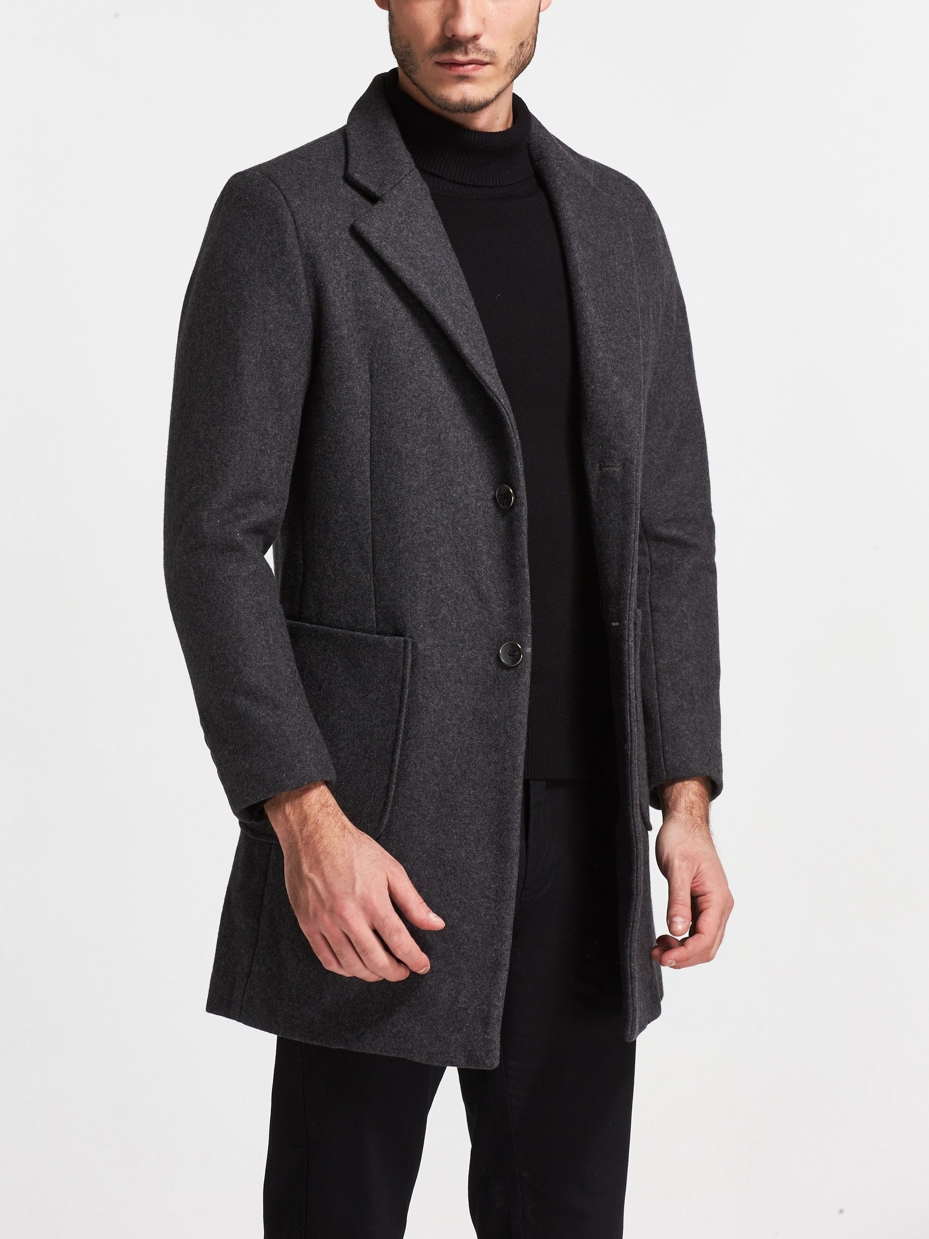 Eleganter Grauer Trenchcoat