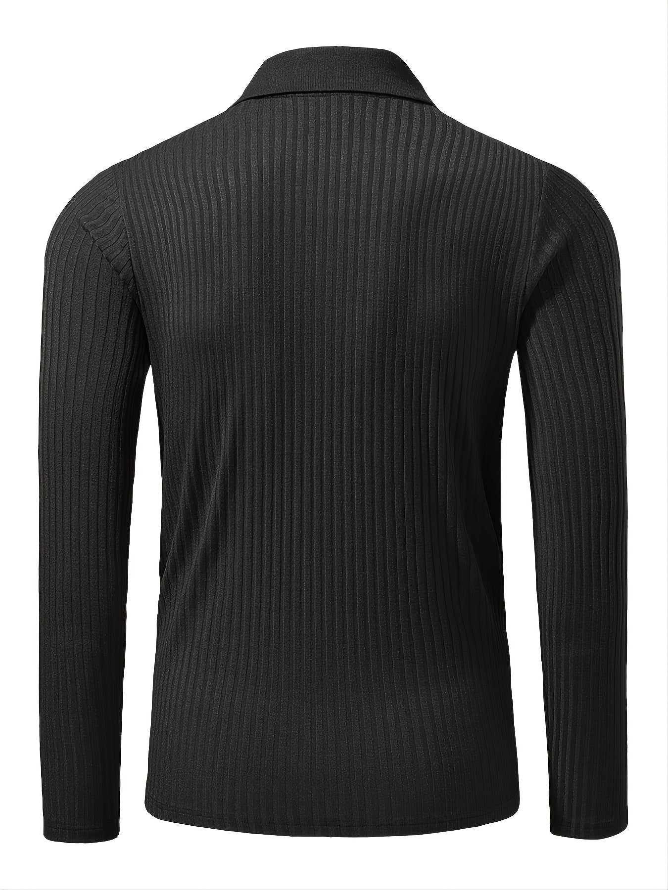 Langärmliges gestreiftes schwarzes Henley Shirt