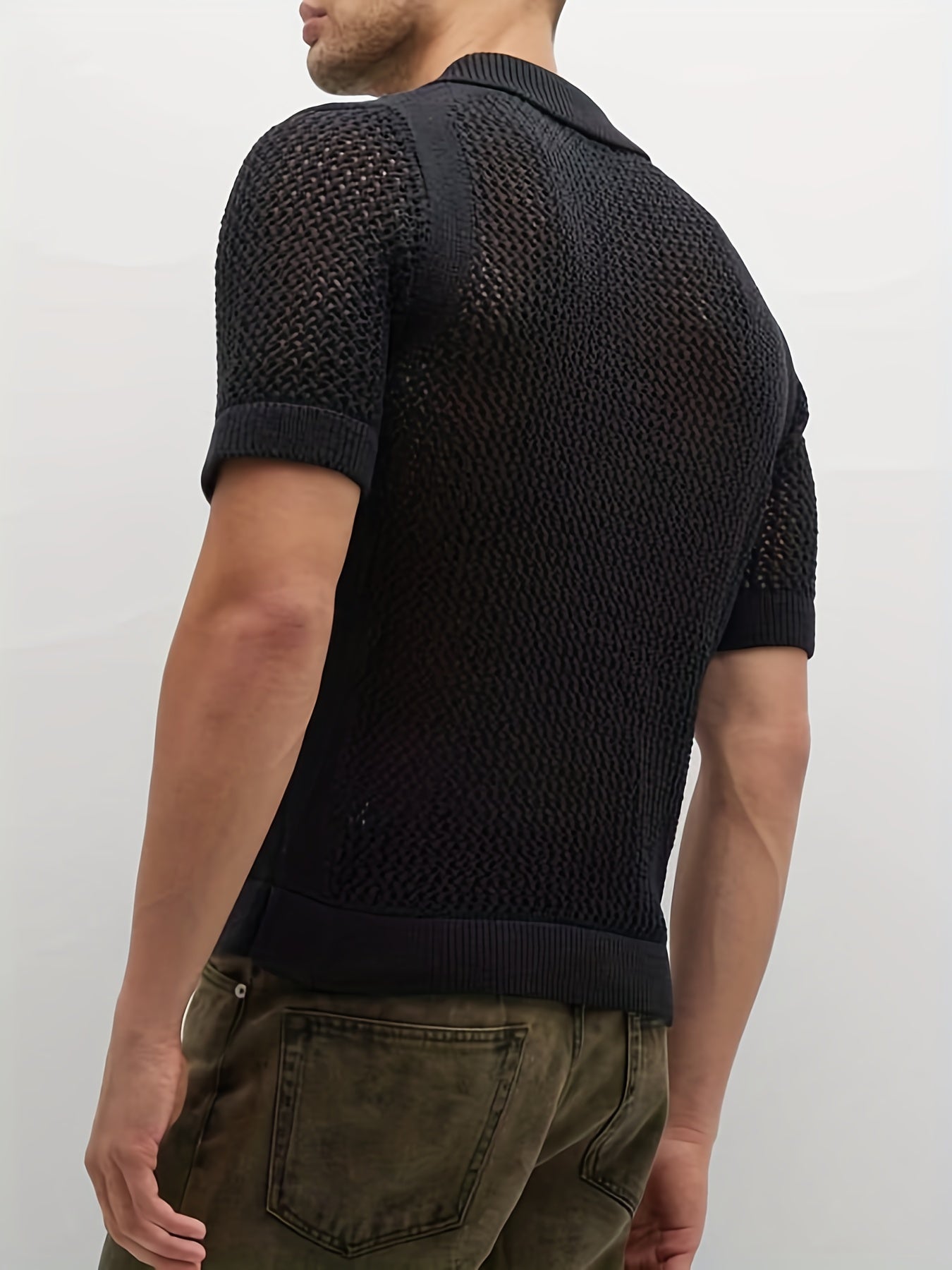 Atmungsaktiver Pullover mit Polokragen