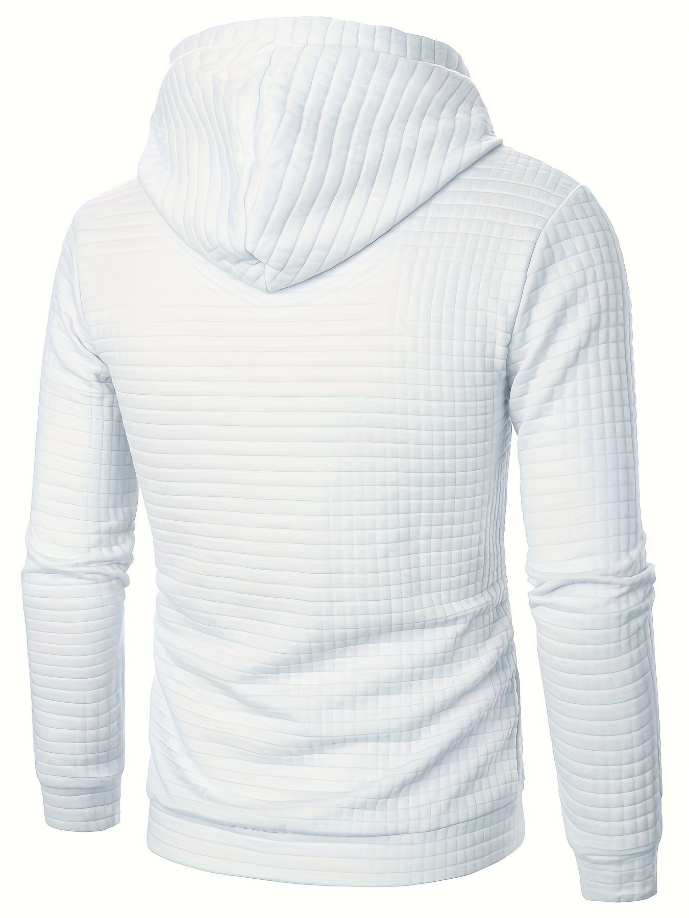 Bequemer Langarm Hoodie mit Waffelmuster