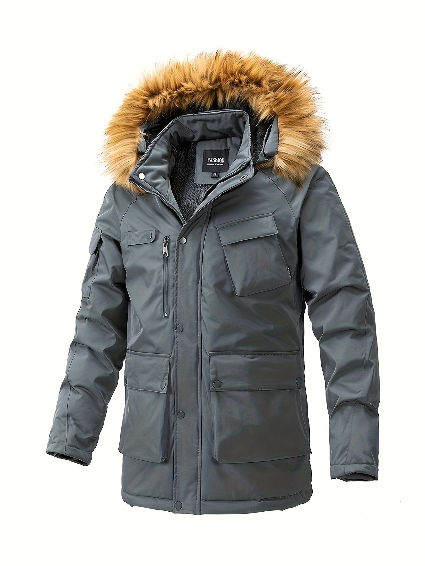 Winterjacke aus Baumwolle mit Kapuze