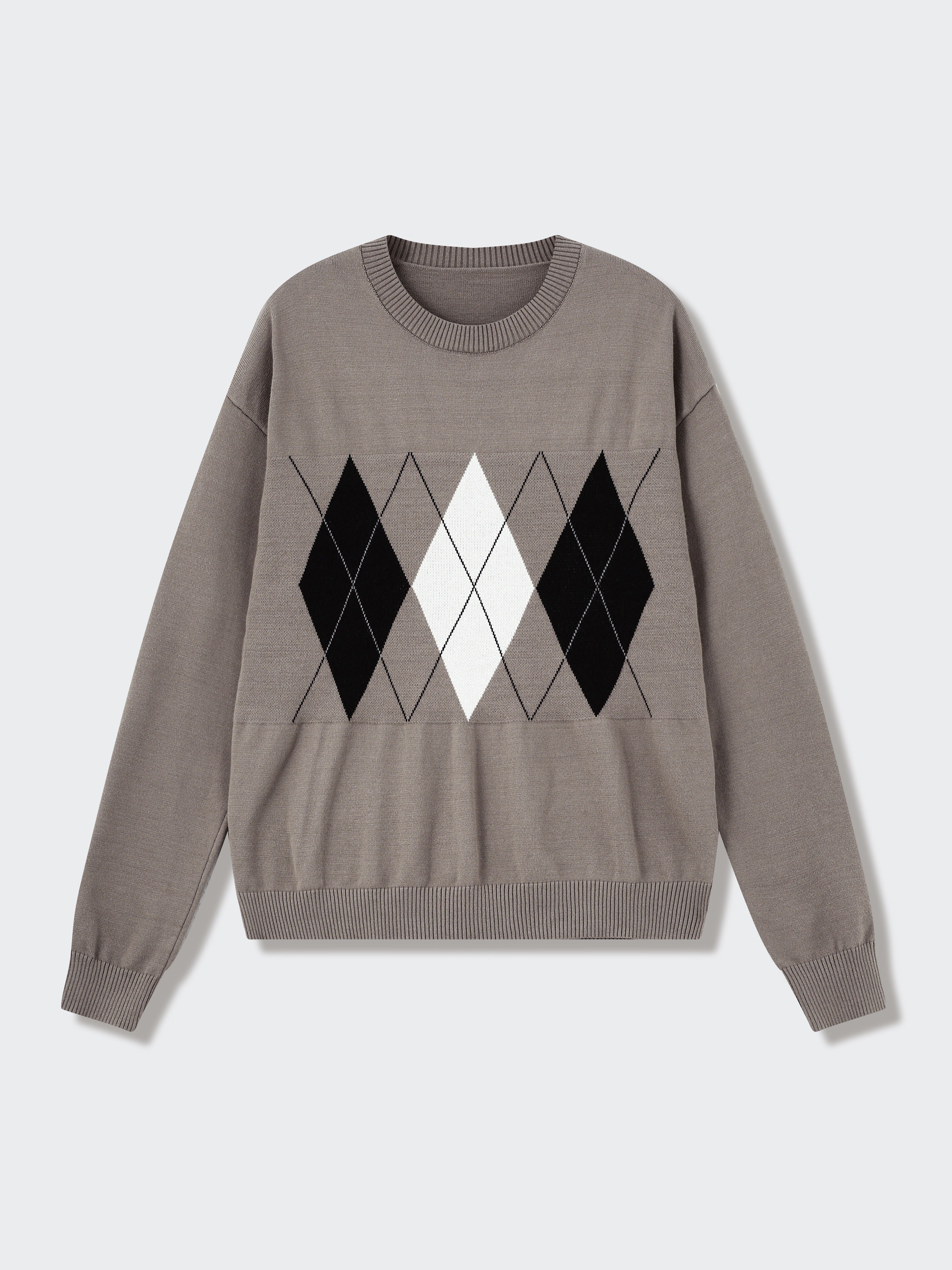 Lockerer Argyle Strickpullover