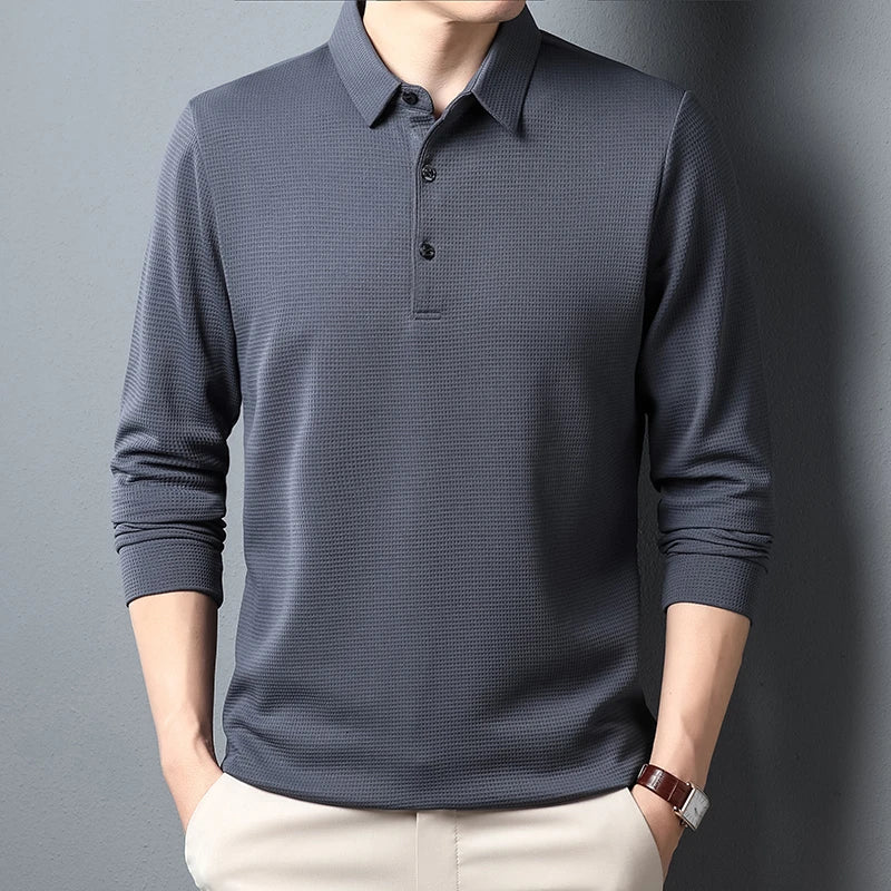 Langarm Poloshirt