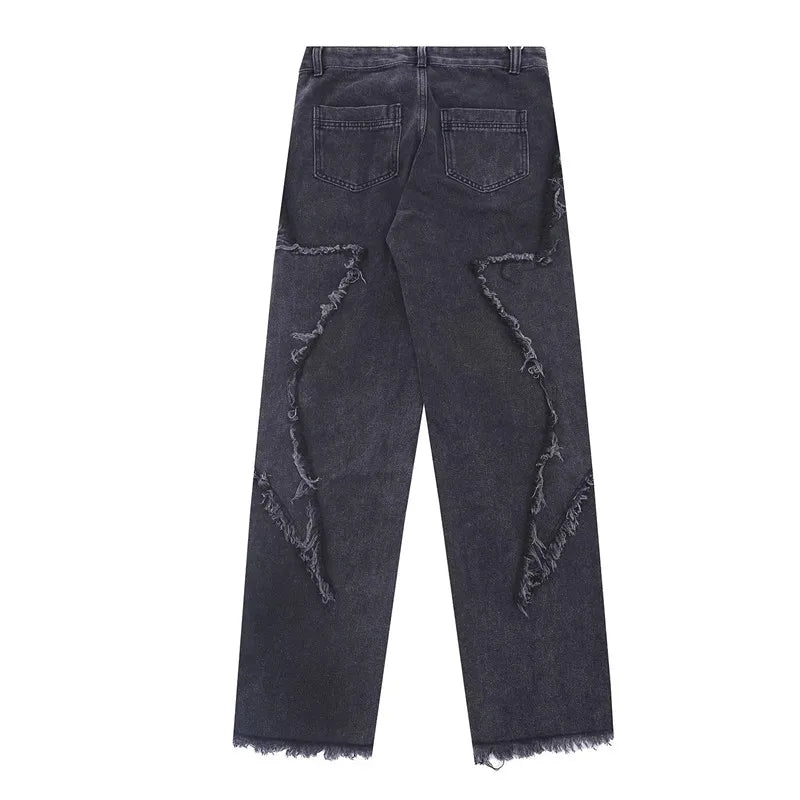 Zerrissene übergroße Jeans