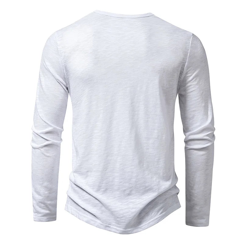 Lässiges Langarmshirt mit Knöpfen