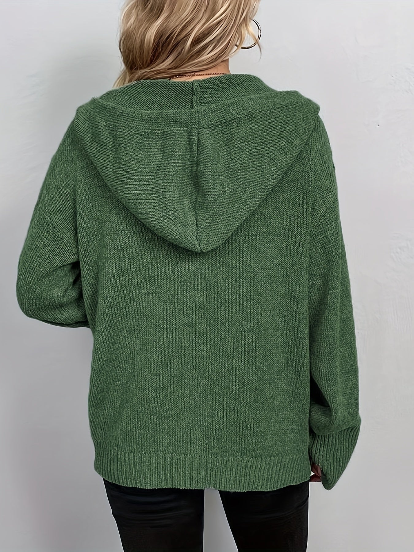 Hooded Knit Strickjacke