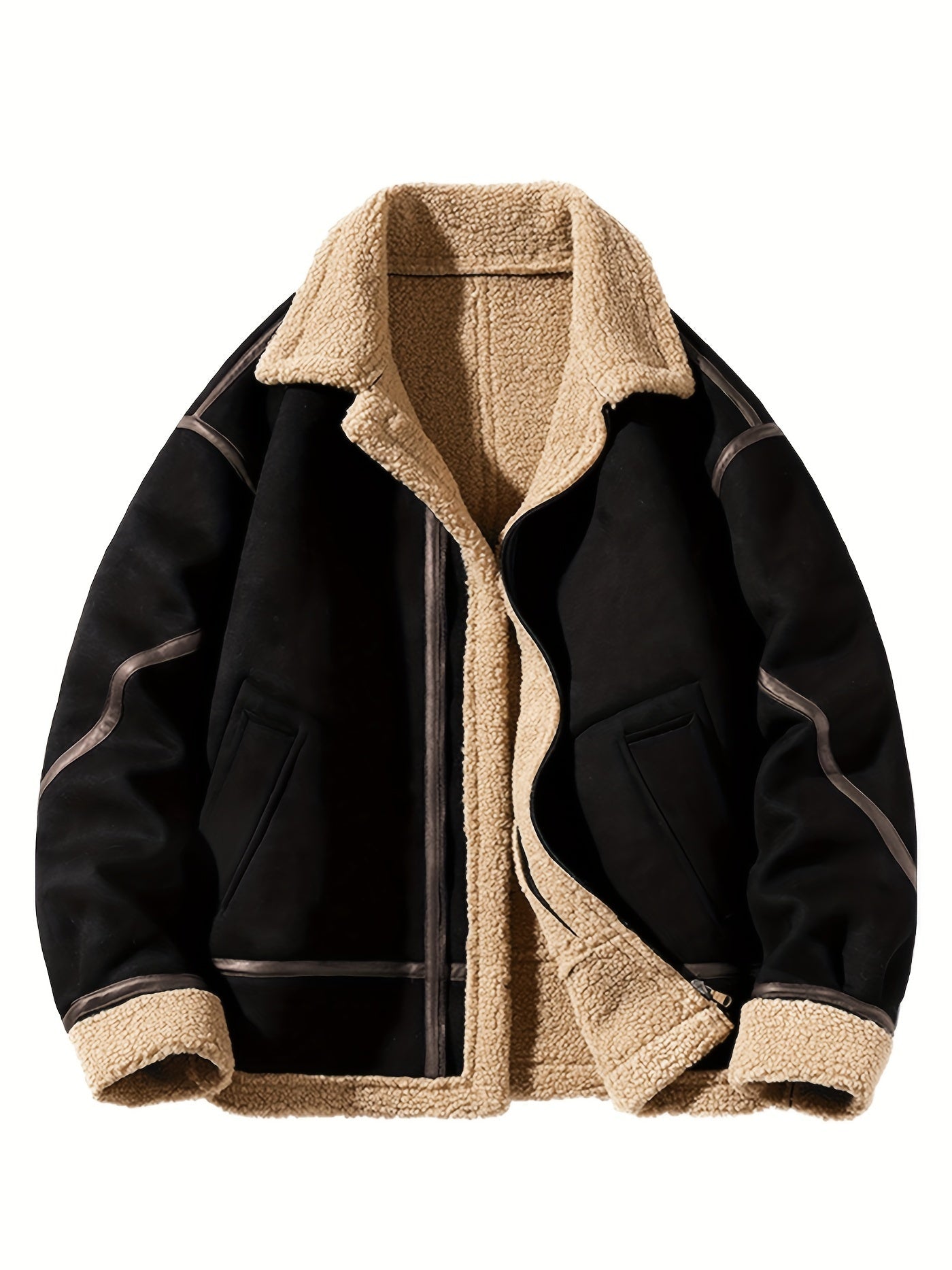 Wildleder Fuzzy Fleece gefütterte Jacke für Herren