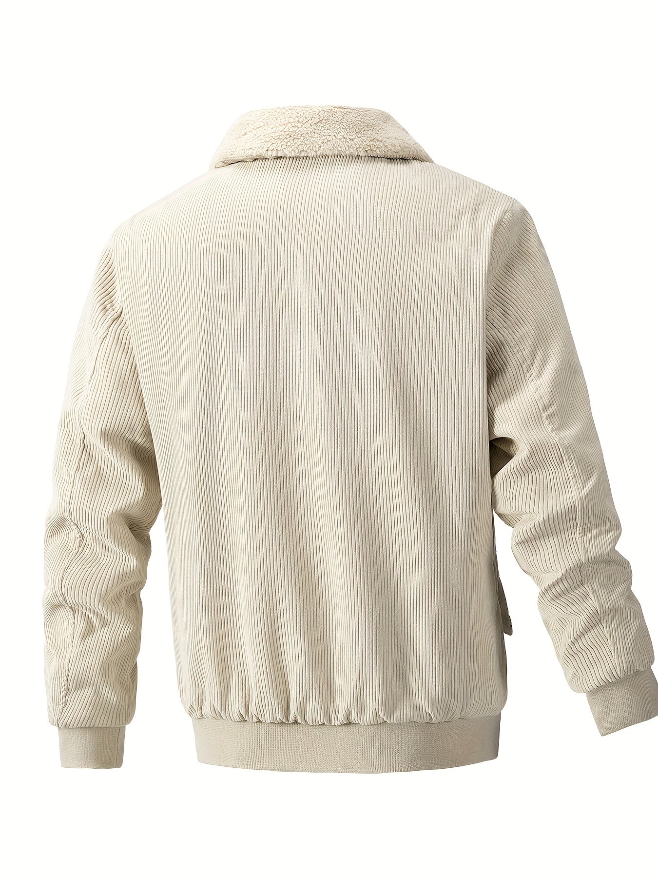 Gestreifter Cord Fleecejacke