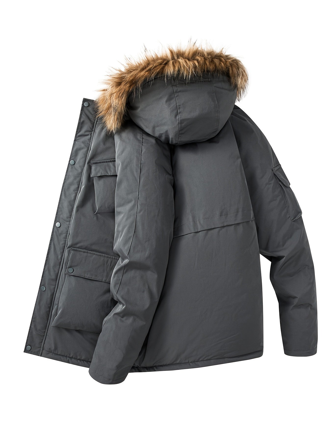 Winterjacke aus Baumwolle mit Kapuze