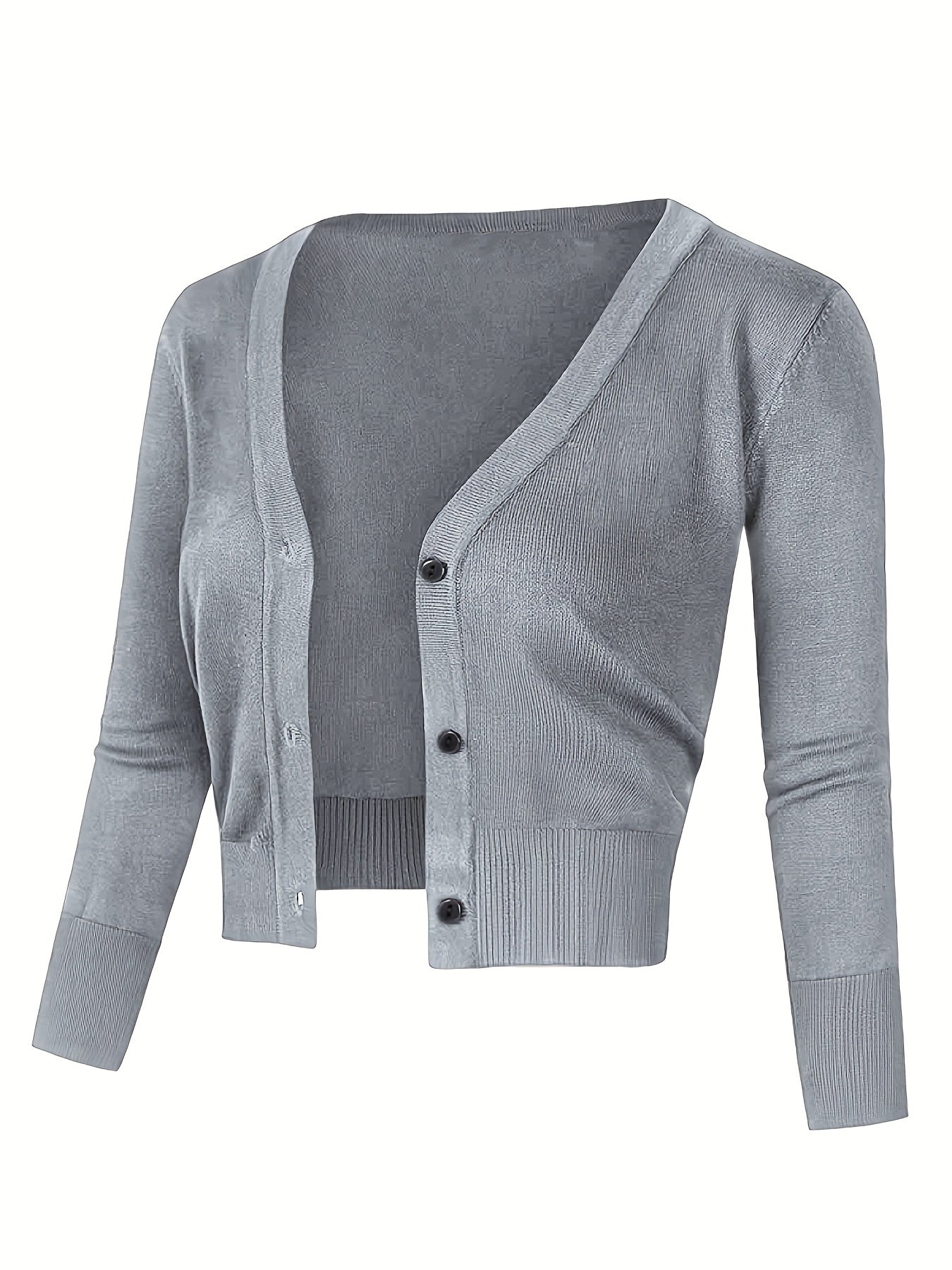 Bolero Strickjacke mit Knopfleiste