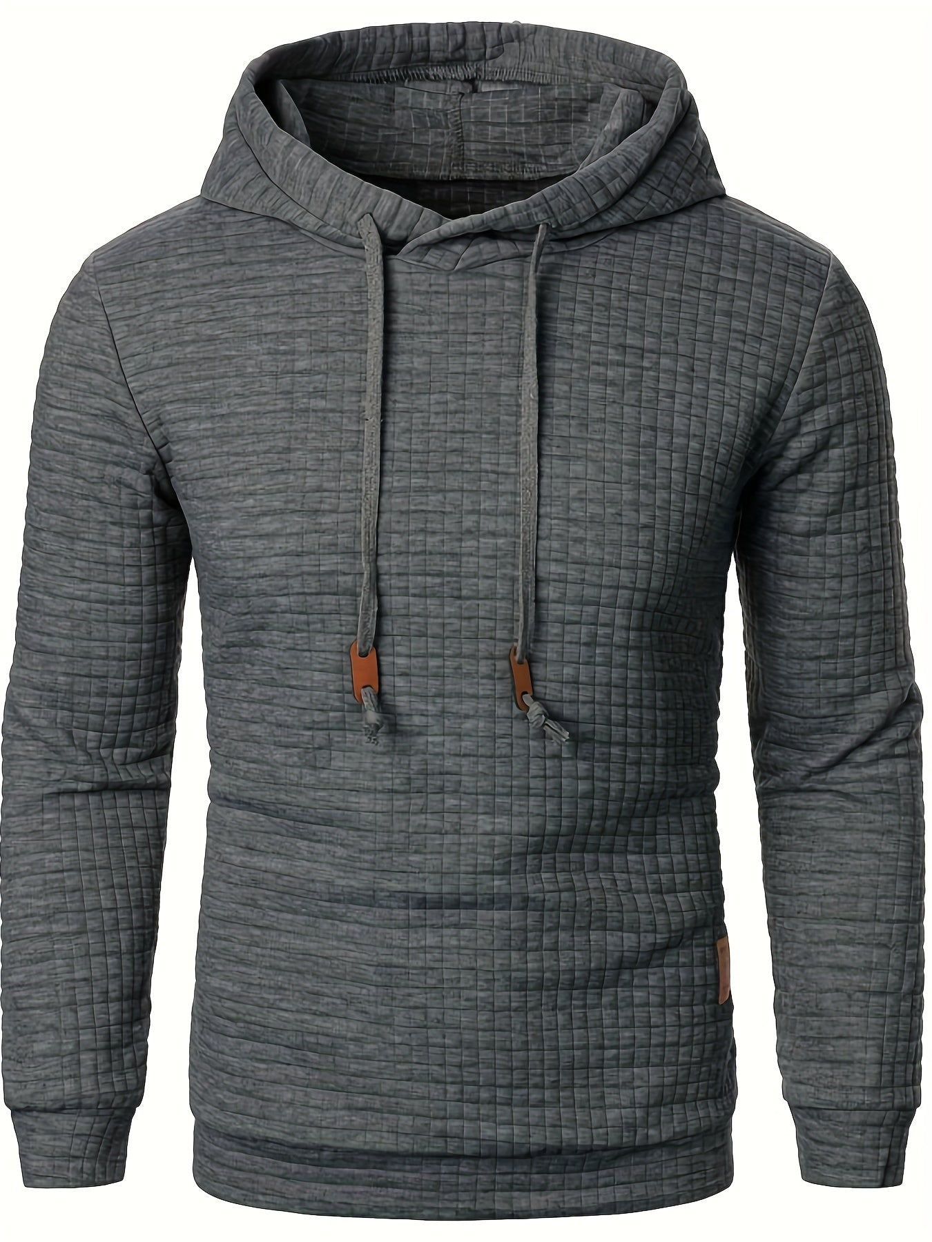 Bequemer Langarm Hoodie mit Waffelmuster