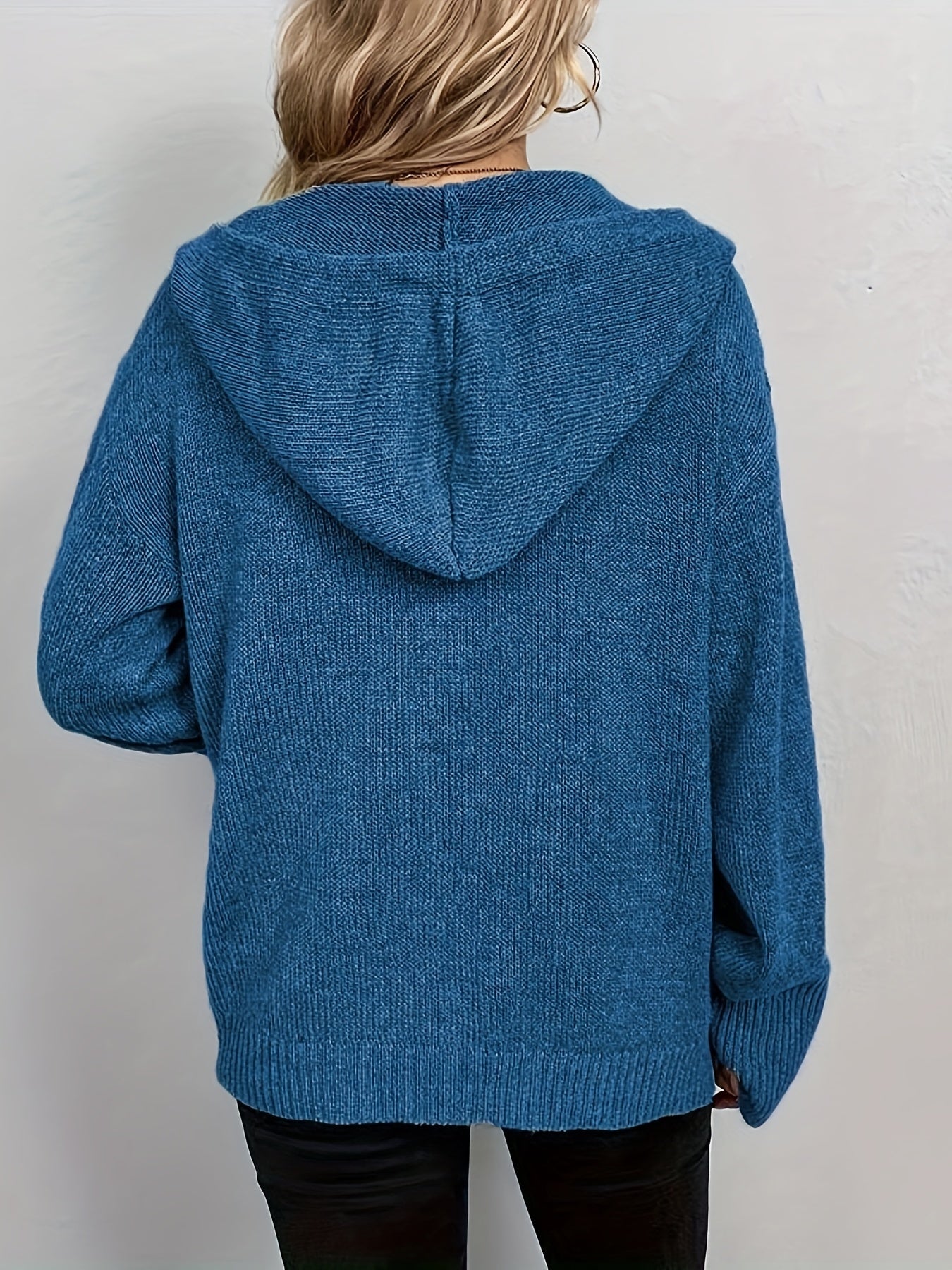 Hooded Knit Strickjacke