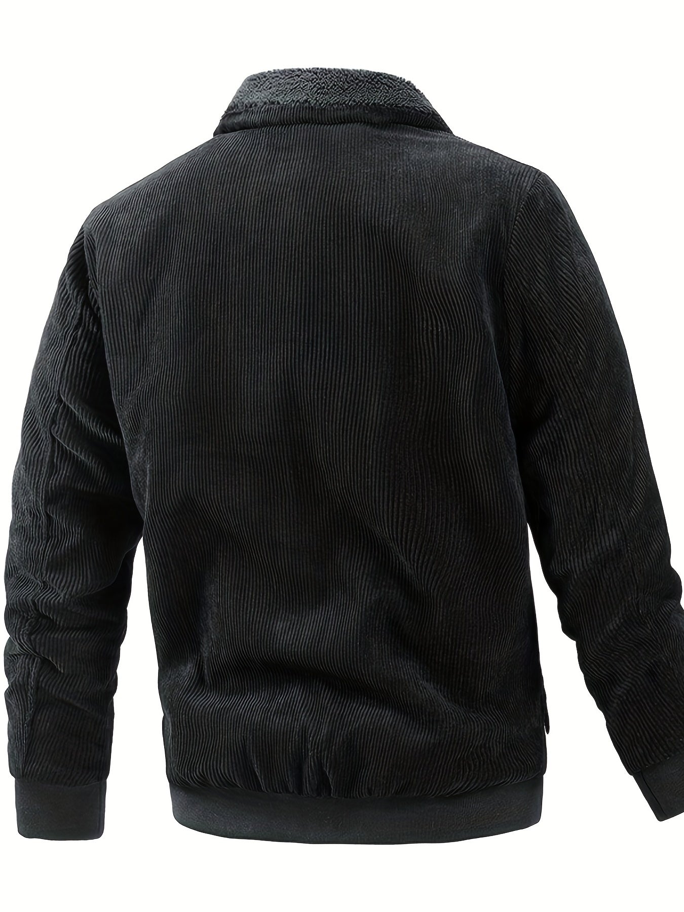 Gestreifter Cord Fleecejacke