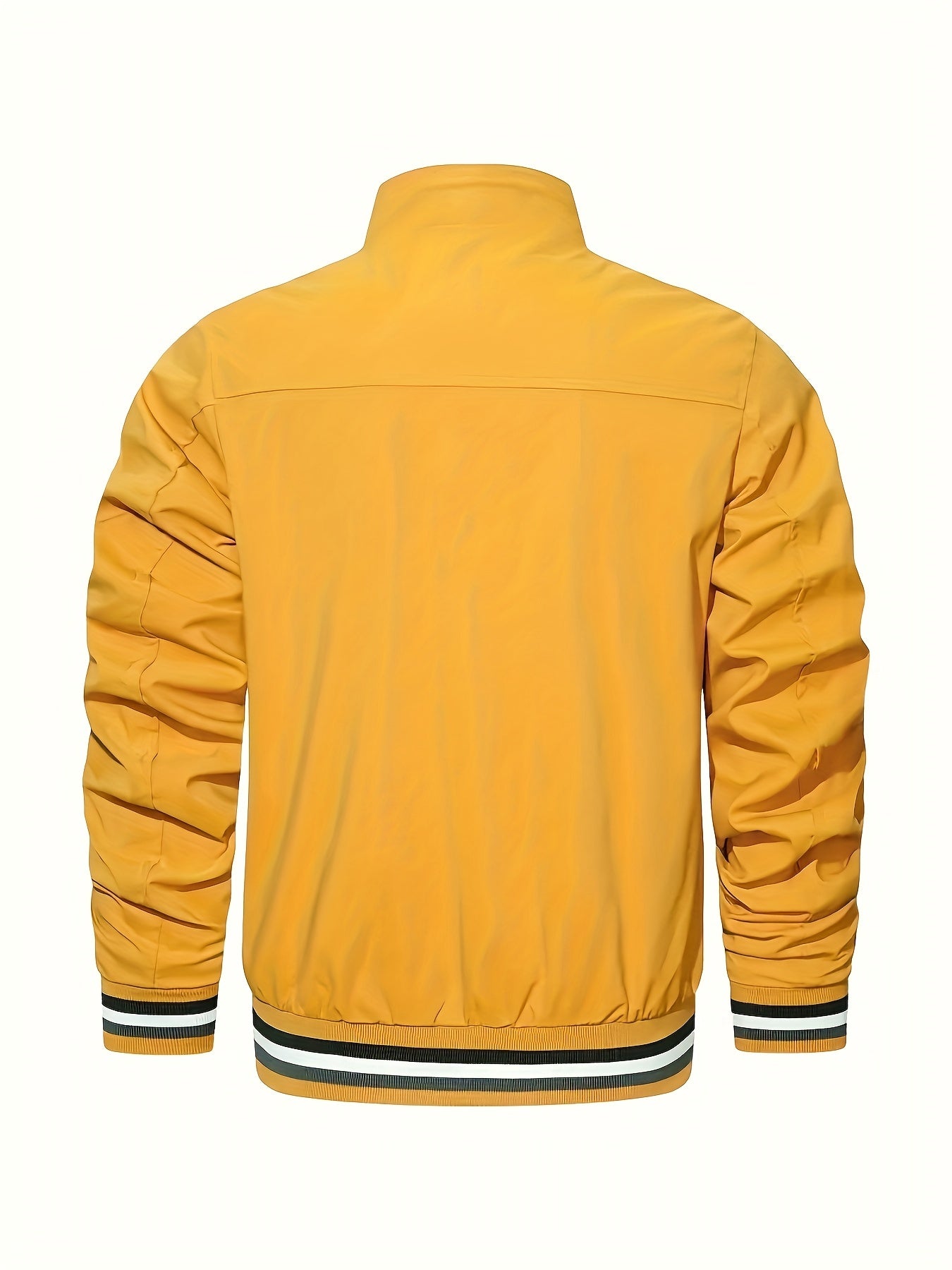 Vintage winddichte Sportjacke mit Revers und Reißverschluss