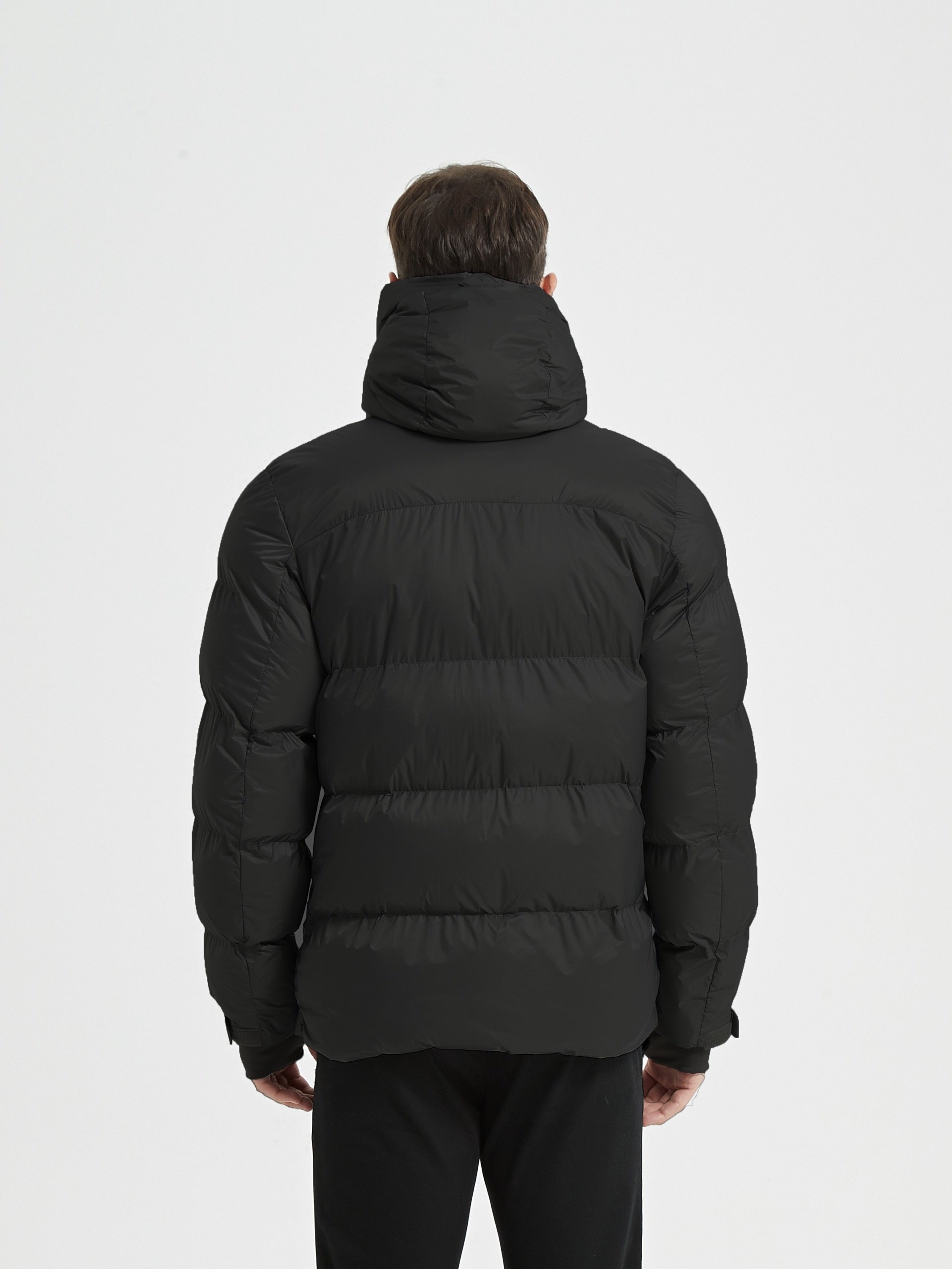 Winddichte Puffer Jacke mit Stehkragen