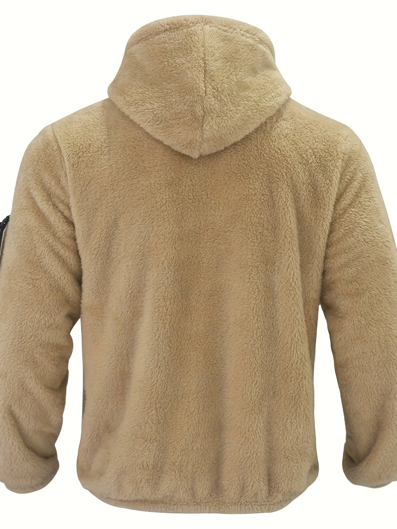 Flauschiger Herren Kapuzenpullover mit Baumwollmischung und Sherpa Futter