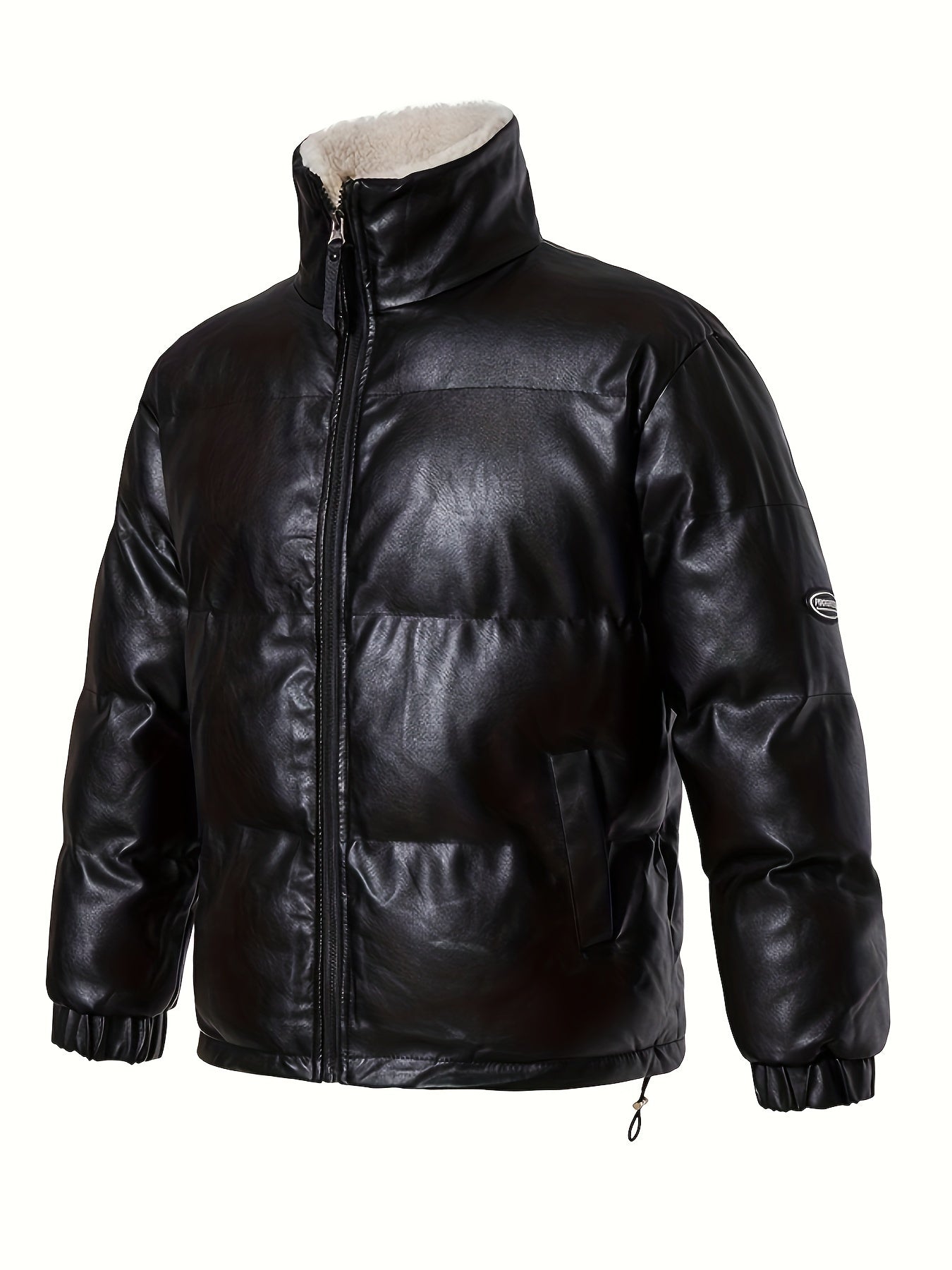 Gepolsterte Lederjacke für Herren