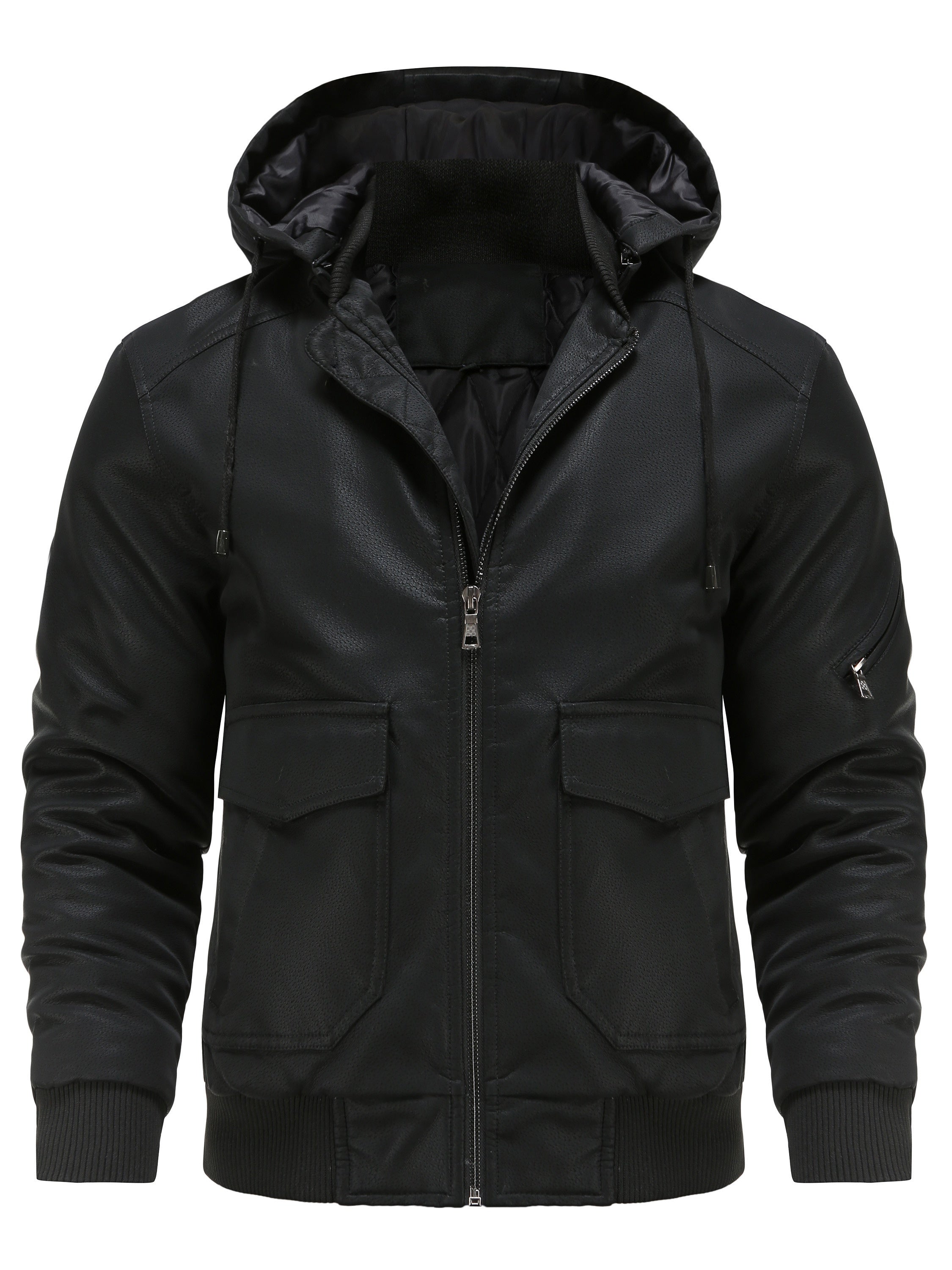 Gepolsterte Lederjacke