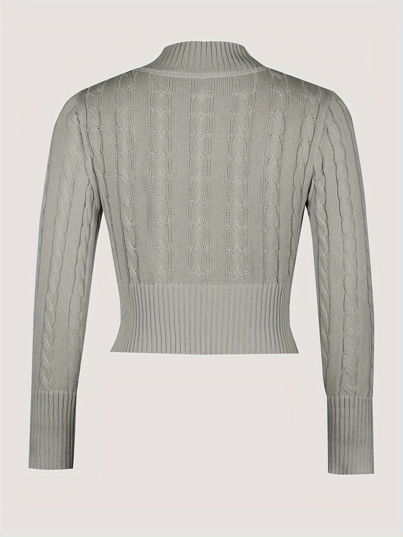 Schmaler Crop Pullover mit Twist Muster