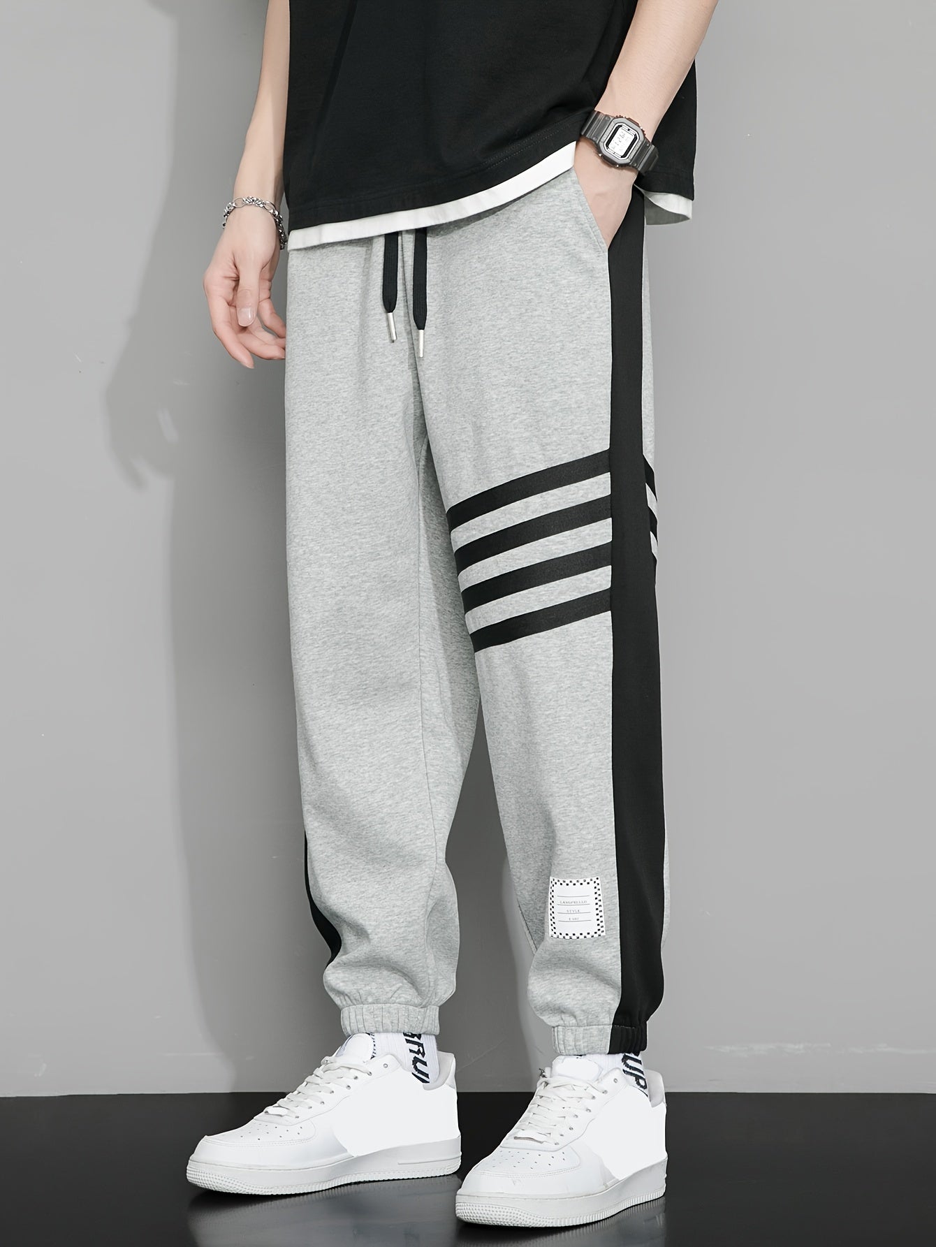 Herren Gestreifte Sweatpants für Männer