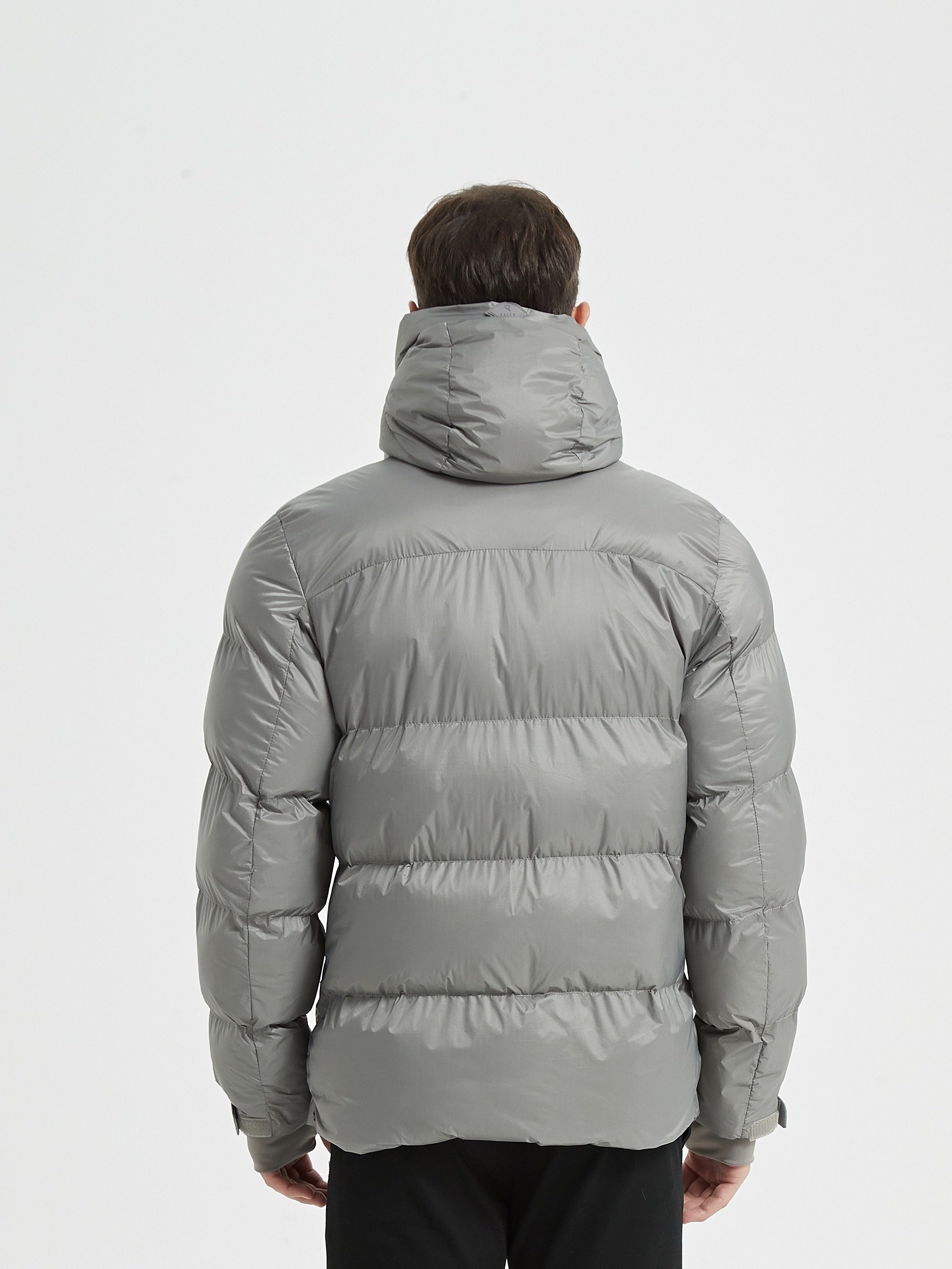 Winddichte Puffer Jacke mit Stehkragen