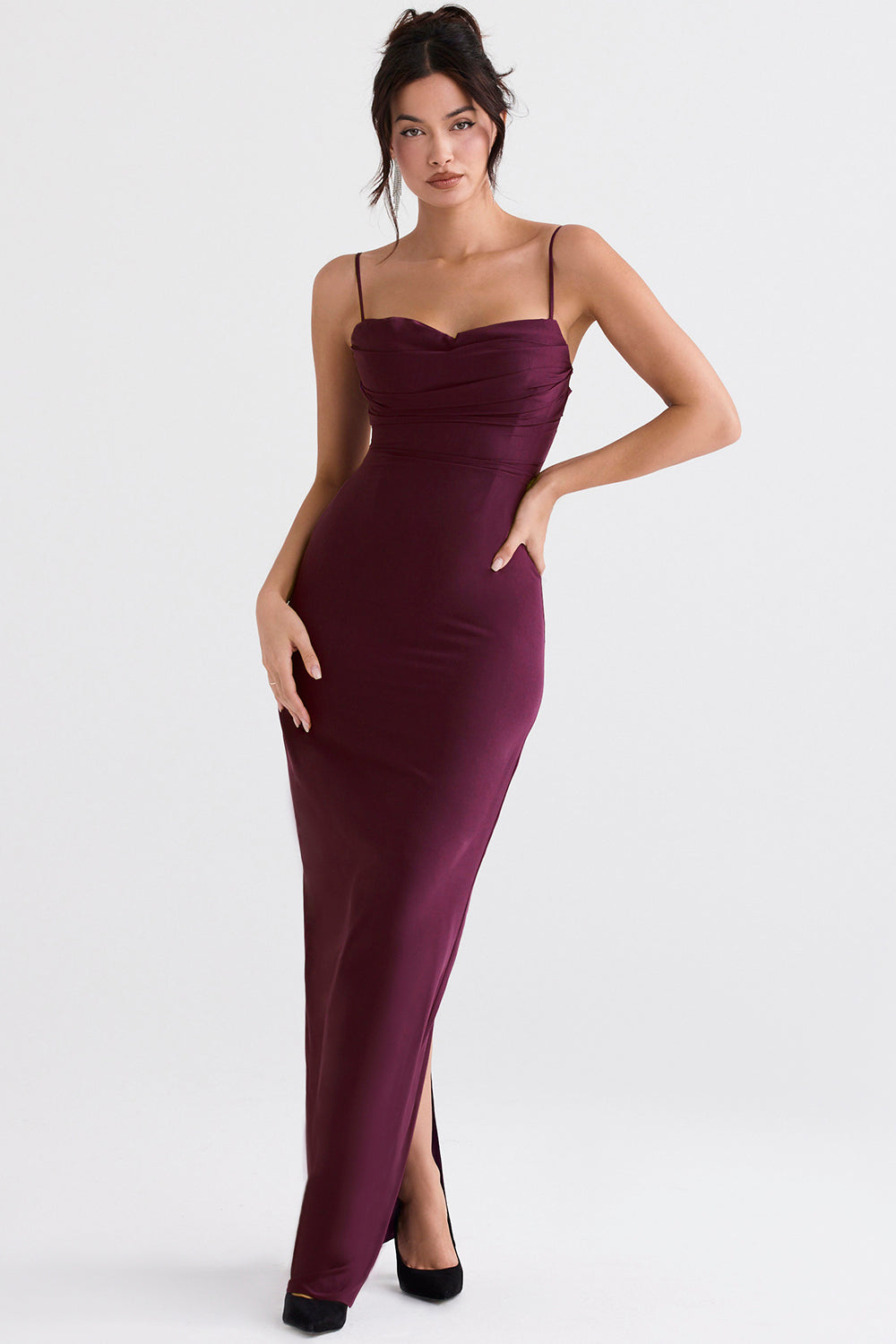 Merlot Korsett Maxikleid