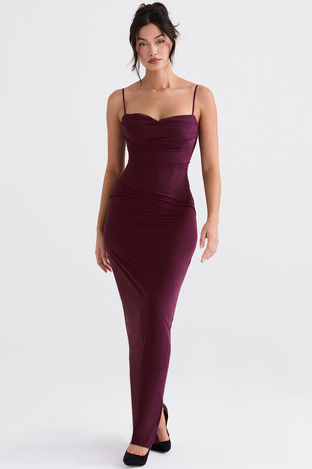 Merlot Korsett Maxikleid