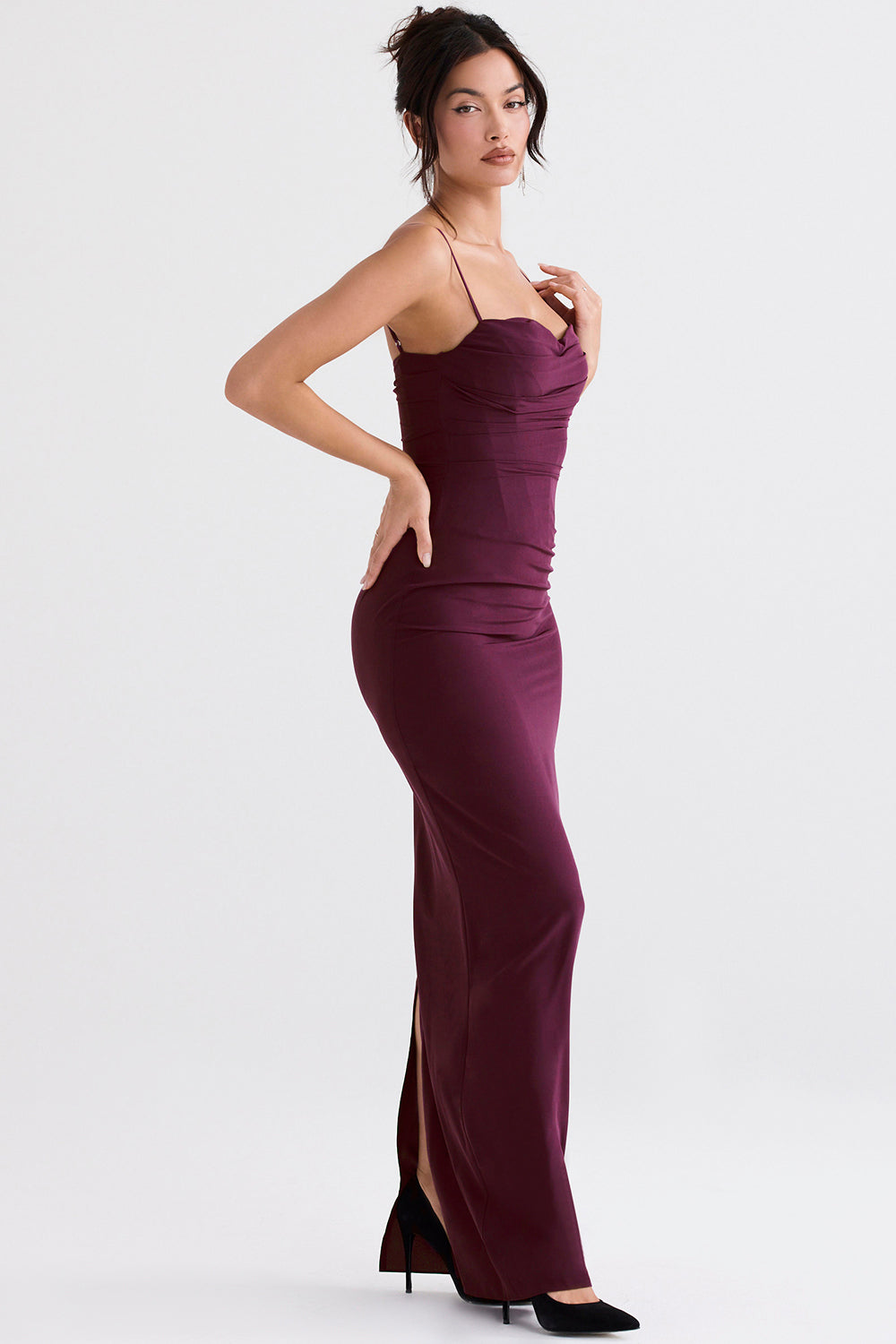 Merlot Korsett Maxikleid