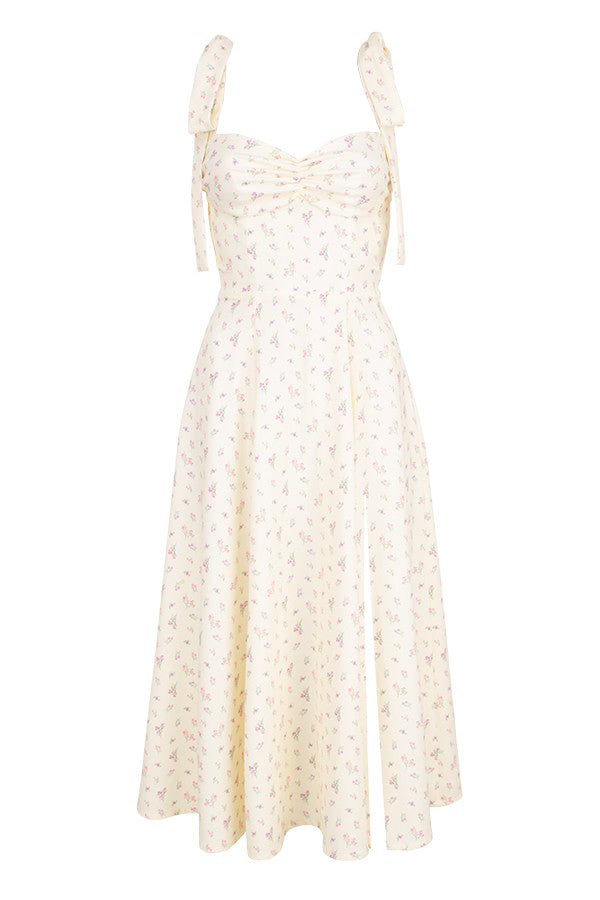 Geblümtes Midi Sommerkleid