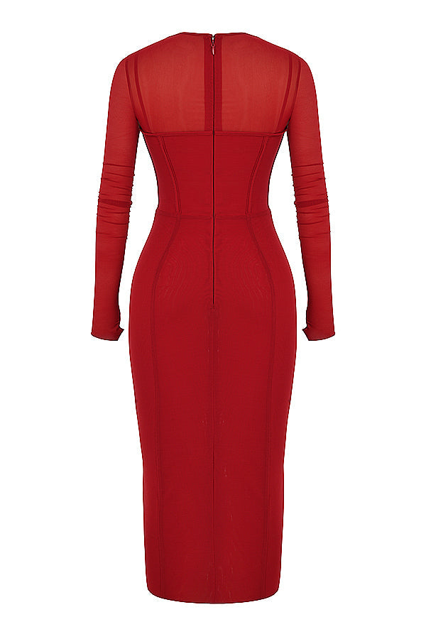 Korsett Midi Kleid