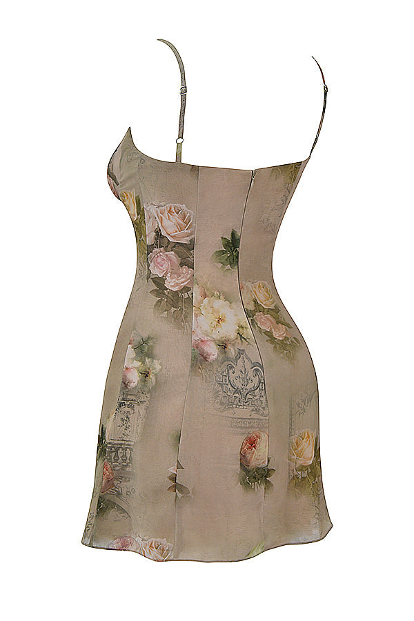 Vintage Minikleid mit Blumenmuster