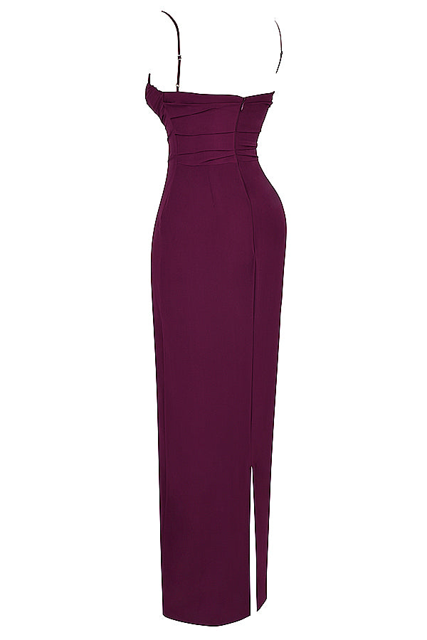 Merlot Korsett Maxikleid